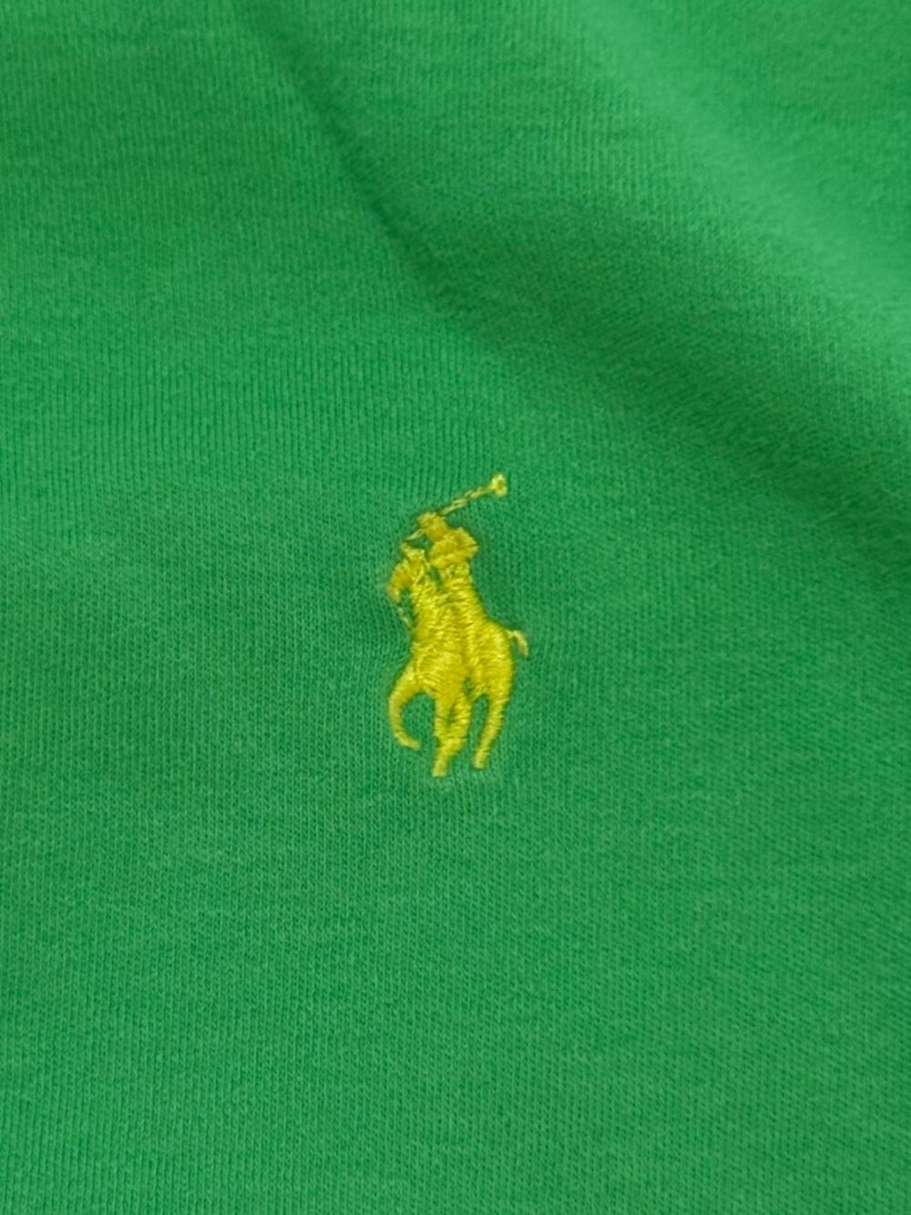 Ralph Lauren Sport Green Polo Shirt Yellow Pony Womens Size M Preppy - Picture 3 of 5